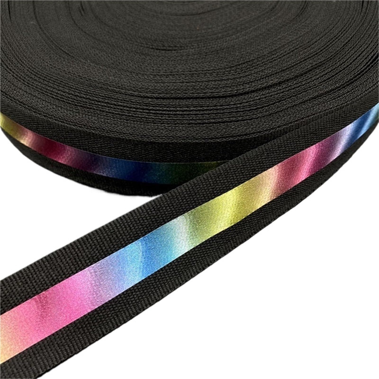 MRVAKDYDI Elastic Reflective Tape for Clothing, Reflective Sewing Ribbon Grosgrain For Clothing Multicolor 25mm x 5 yards(Color-06)