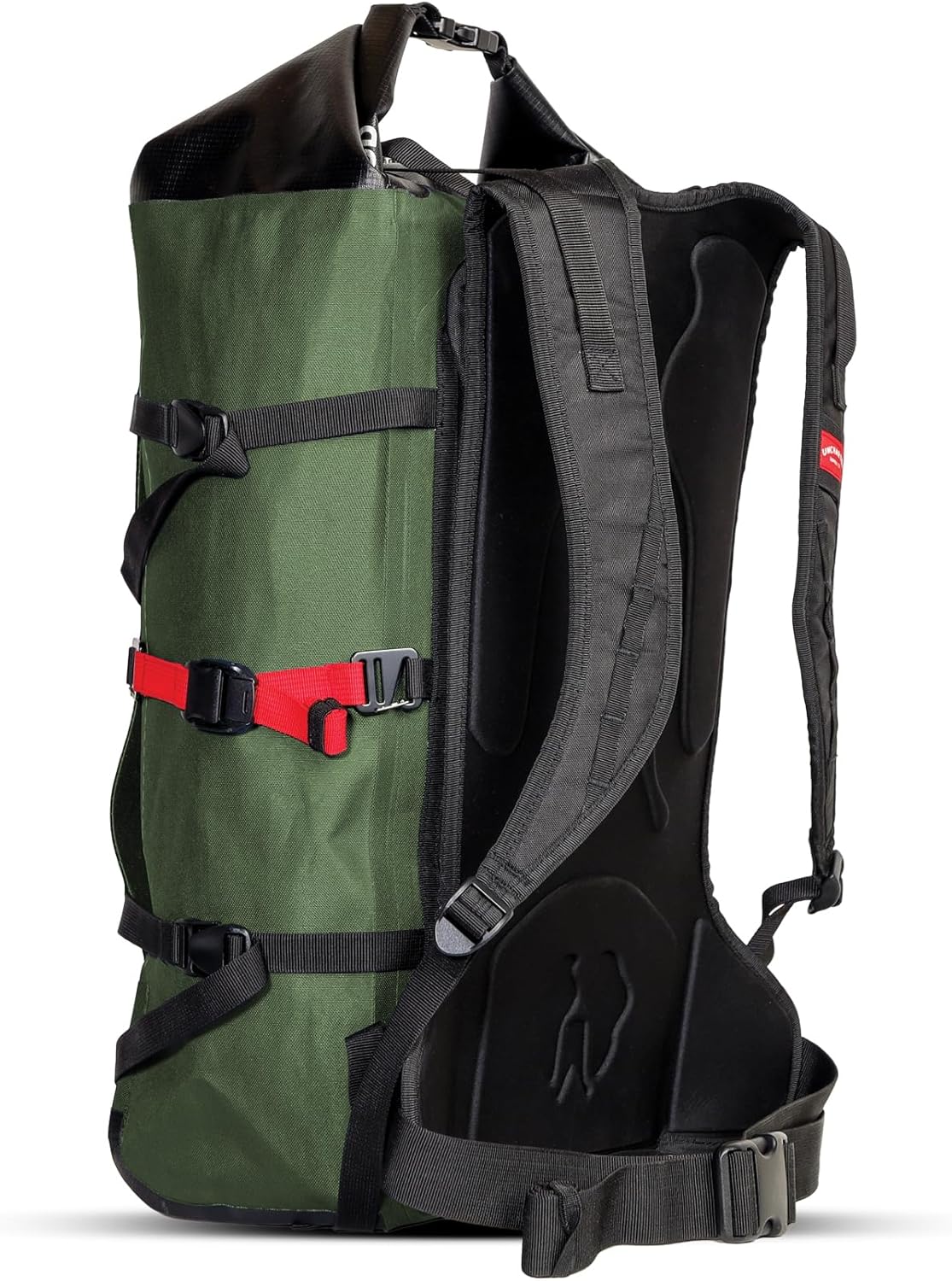 Uncharted Supply Co. Waterproof Roll-Top Backpack – Barron Backpack Durable Dry Bag for Hiking, Travel & Adventure (Olive)