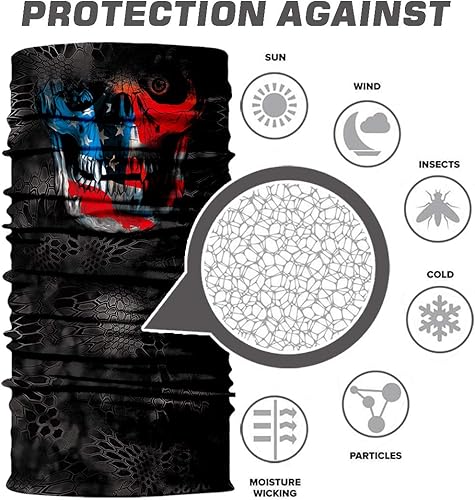Miniatura 2 de MIRKOO Máscara facial de tubo sin costuras transpirable 3D, a prueba de polvo, a prueba de viento, protección UV, motocicleta, bicicleta, ATV