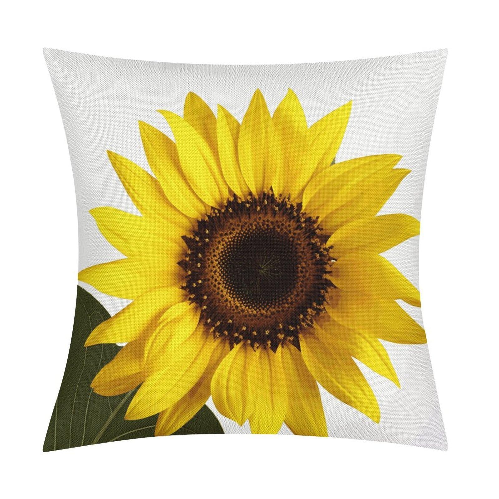 Fodpand Style Flower Sunflower Pillow Covers 18X18 Inch, Pillow Cases Boho Farmhouse, Throw Pillow Covers For Couch Sofa Bed Spring Home Decor