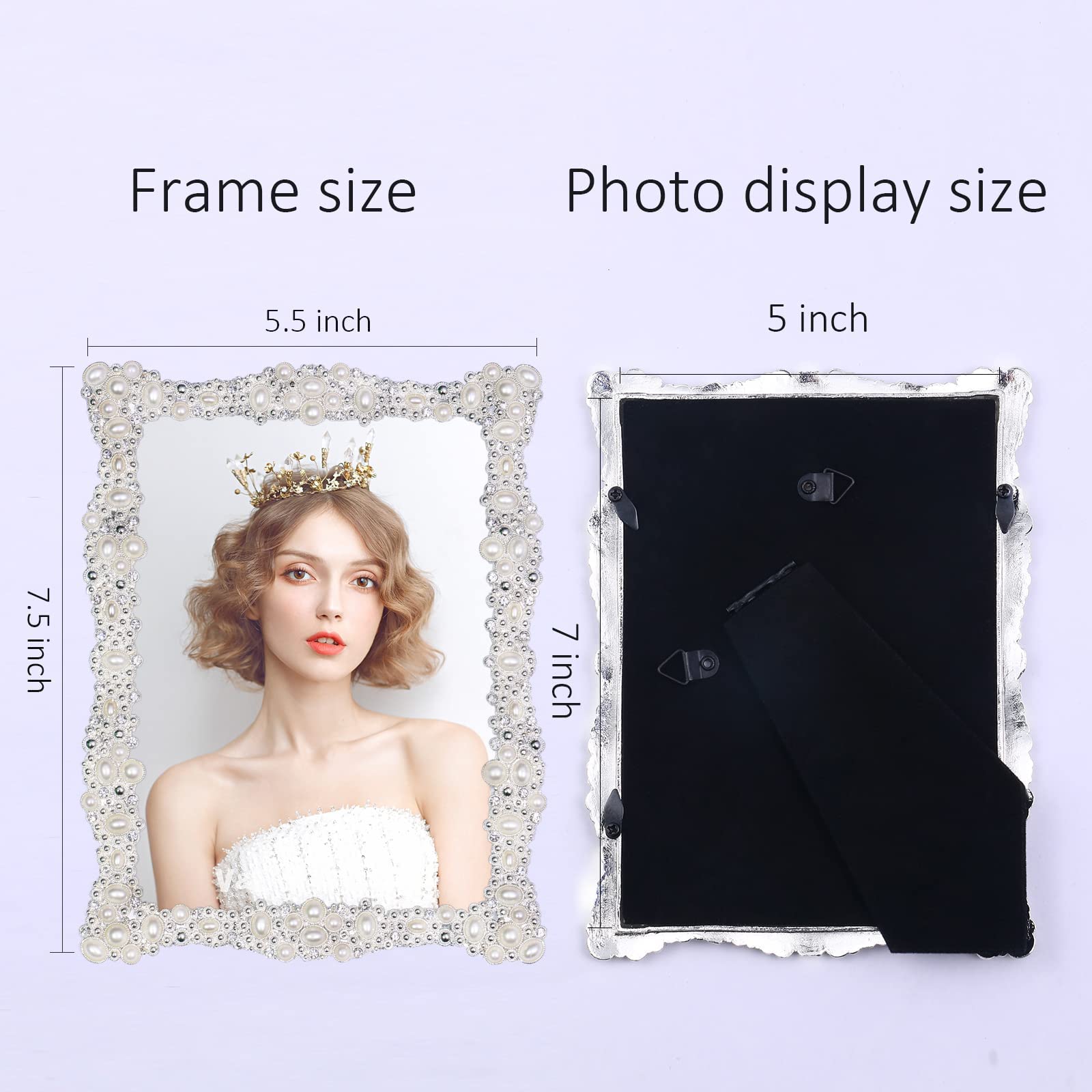 KitCom 5x7Inch Crystal Frame Of Keepsake Photo Frames