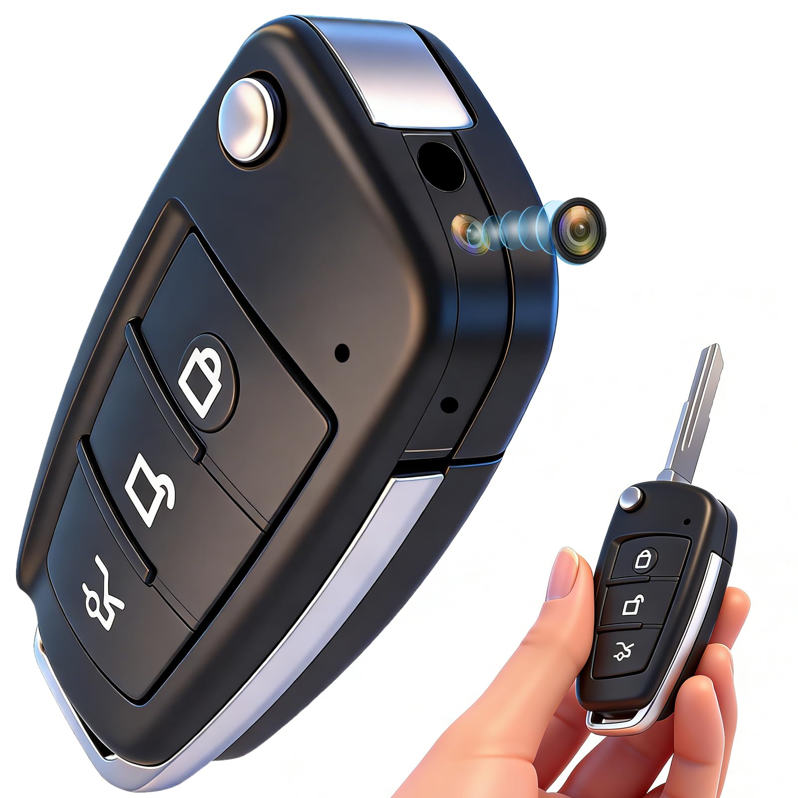 Bodycam Körperkamera Mini, 1080P HD Mini Kamera mit Akku mit Nachtsicht, 120° Weitwinkelobjektiv Kleine Kamera HD mit Bewegungserkennung