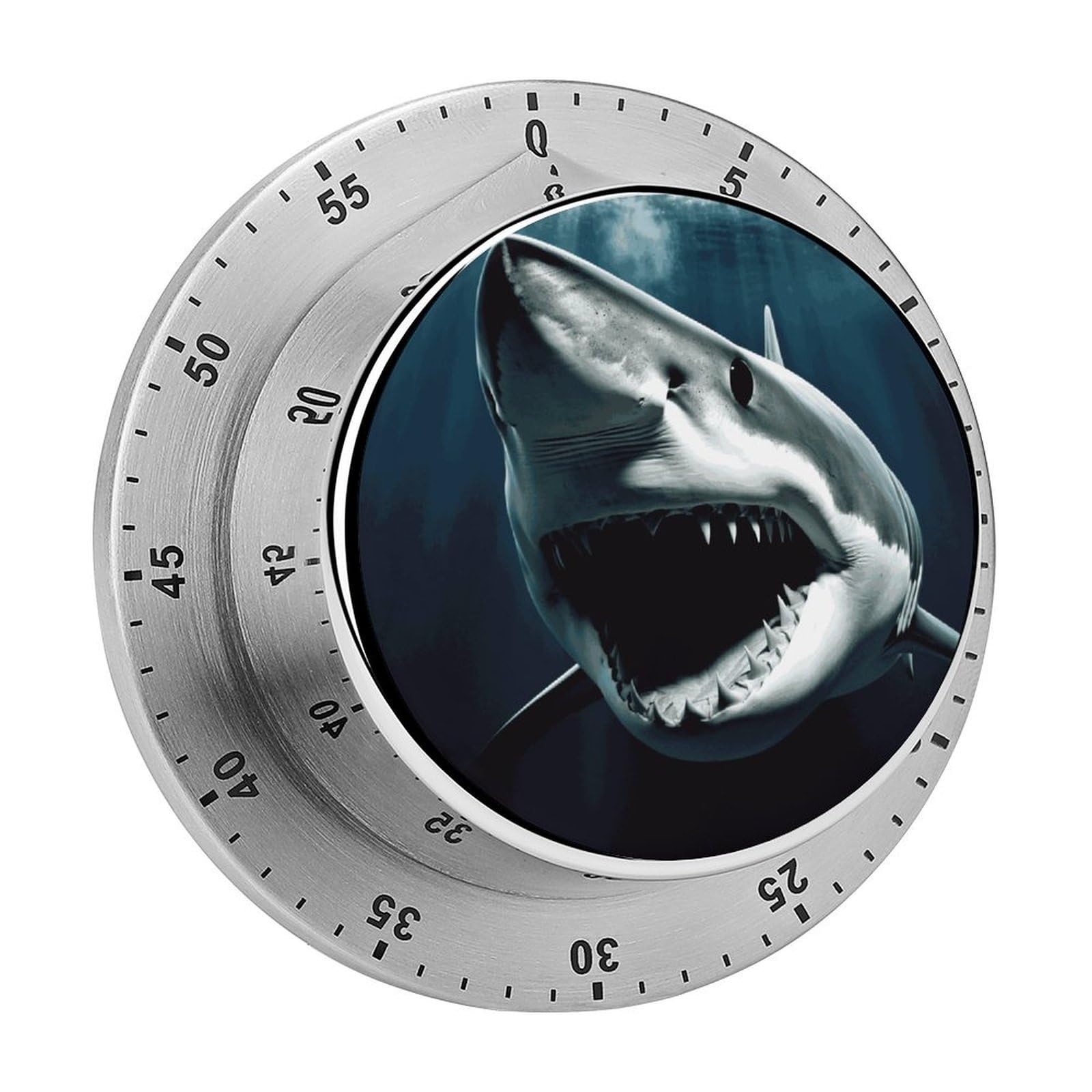 Adfgyerh Style Shark Timer For Cooking, Kitchen Timer Magnetic No Batteries Required, Mechanical Timer With Loud Alarm, For Fitness Baking Exercise Oven