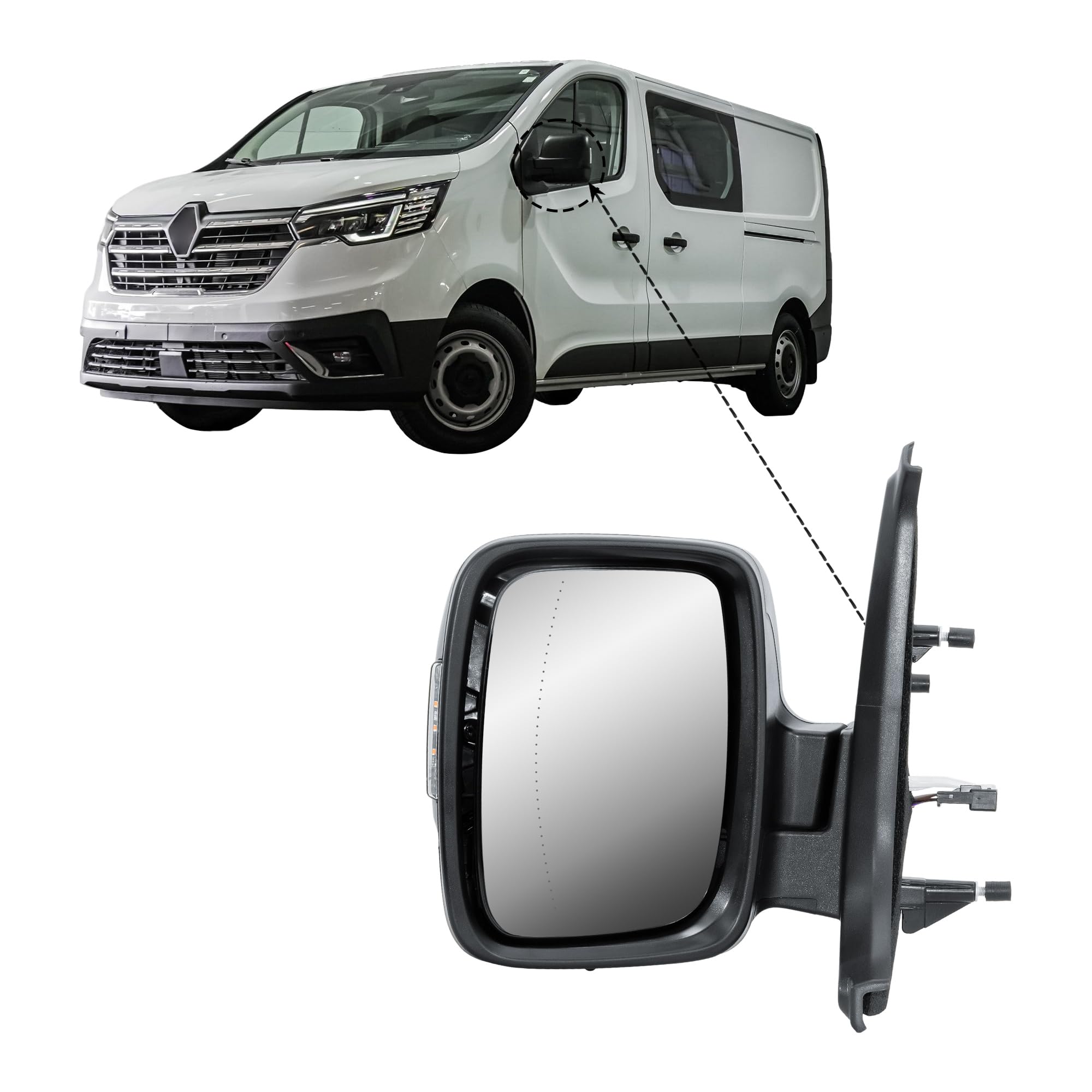 Blau Links Fahrerseite Spiegelglas Für Nissan NV200 2011 - 2021