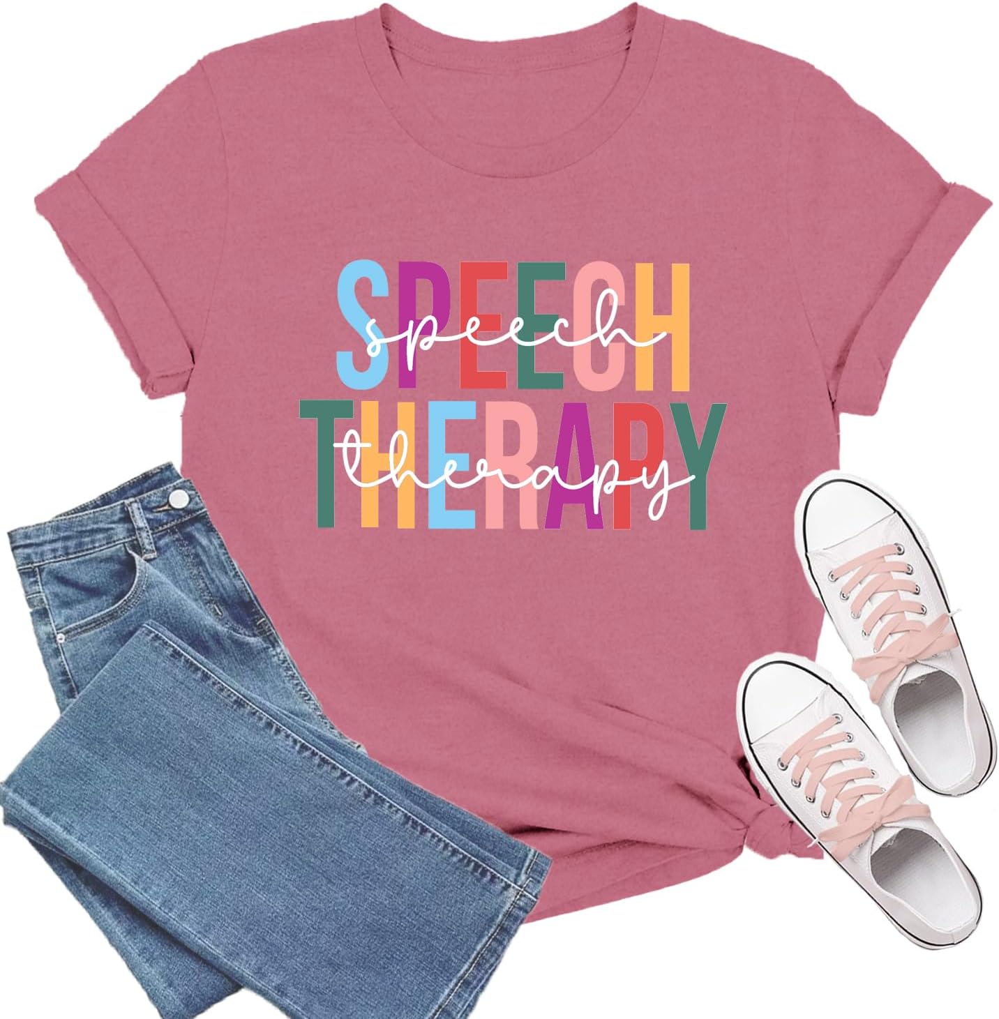 Speech Therapy Shirt for Women Speech Language Pathologist Shirts Therapist Tee Tops