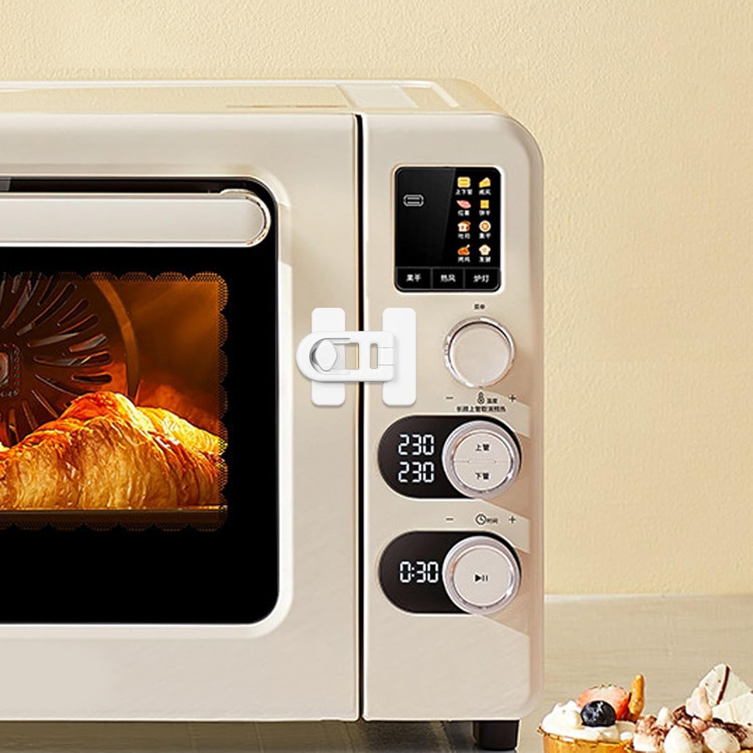 Freezer Door Lock - Small Refrigerator Door Latch | Refrigerator Door Locks, Oven Baby Proofing, Oven Child Safety Lock for Refrigerators Cabinets