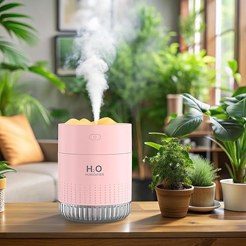 Humidificadores pequeños, humidificadores de escritorio portátiles, funcionamiento silencioso, tres modos de pulverización, apagado automático para