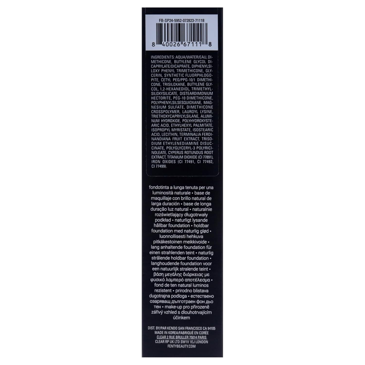 Soft Lit Naturally Luminous Longwear Foundation - 220 Warm Peach by Fenty Beauty for Women - 1.08 oz Foundation