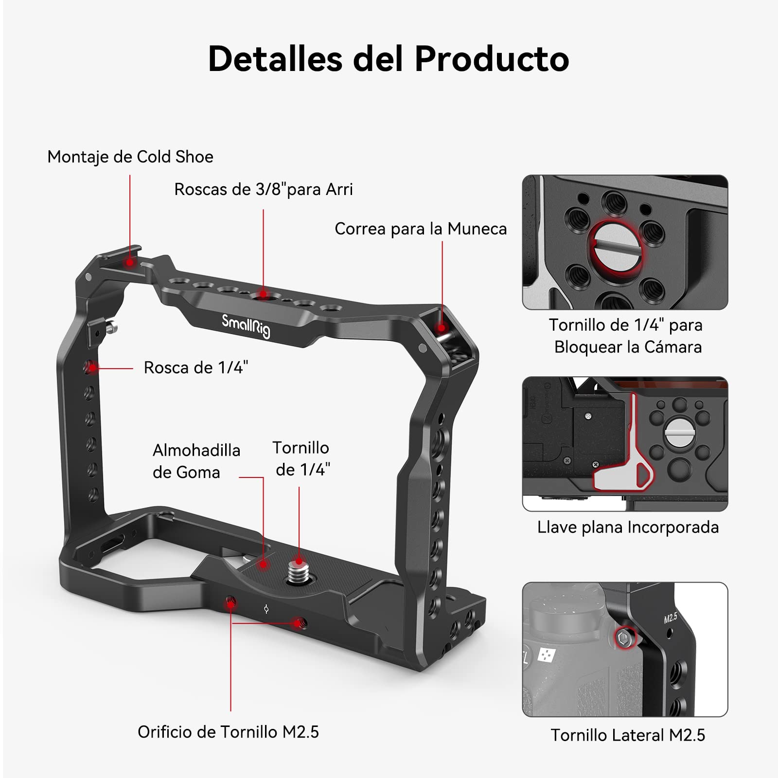 SMALLRIG A7III - Jaula Ligera para Sony A7 III A7R III A9-2918