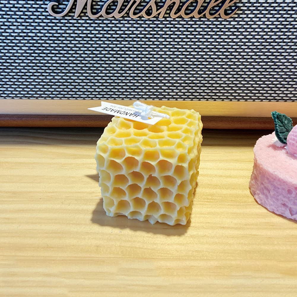 Świeca, Formy do świec Silikonowe formy do odlewania świec 3d Cube Odlewanie żywicy Formy epoksydowe Geometryczna forma z wzorem plastra miodu Diy Mydło Craft Making Tool
