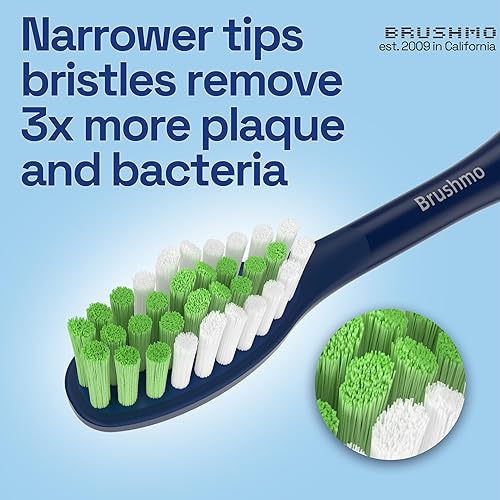 Miniatura 4 de Brushmo Cabezales de repuesto para cepillo de dientes compatibles con Philips Sonicare One, para HY1100 Midnight Navy Blue BH102204 Cabezal de