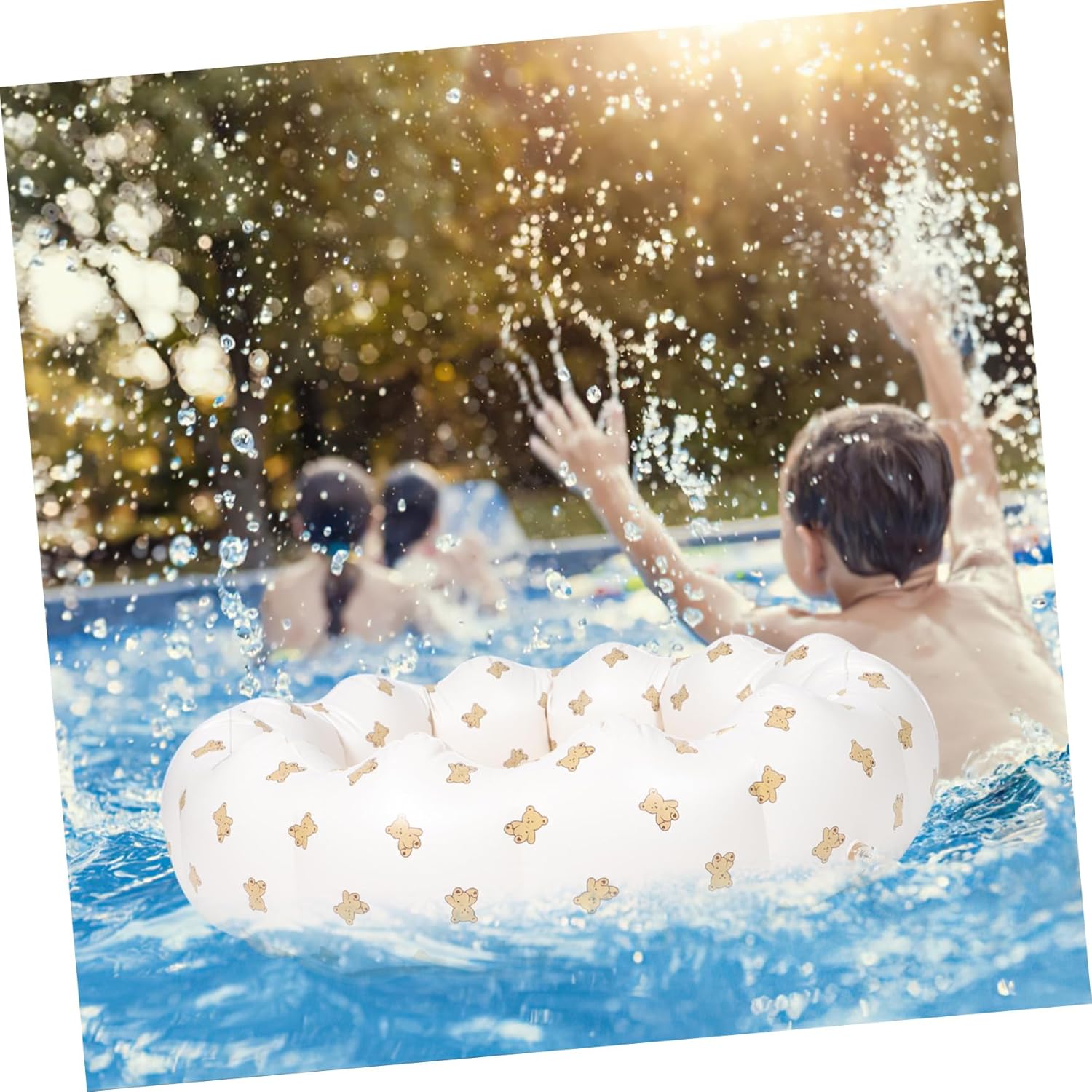 Inflatable Pool Swim Bath Tub Round PVC Pool Summer Outdoor Indoor Foldable for Boy Girl