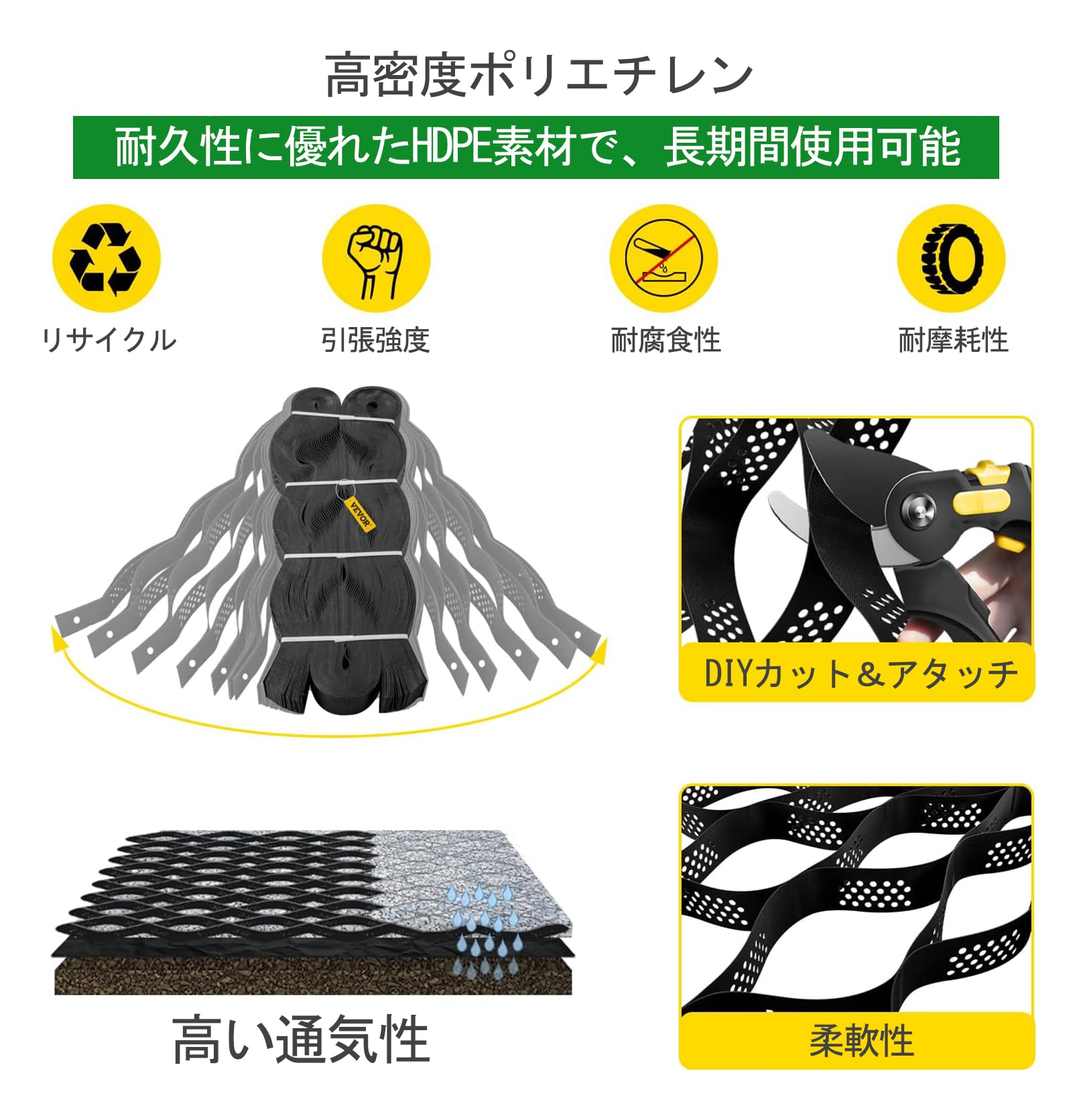 Amazon.co.jp: Ywamwj 3x8m 砂利保護材マット幅1/2/3/4/5/6/7/8/9/10m