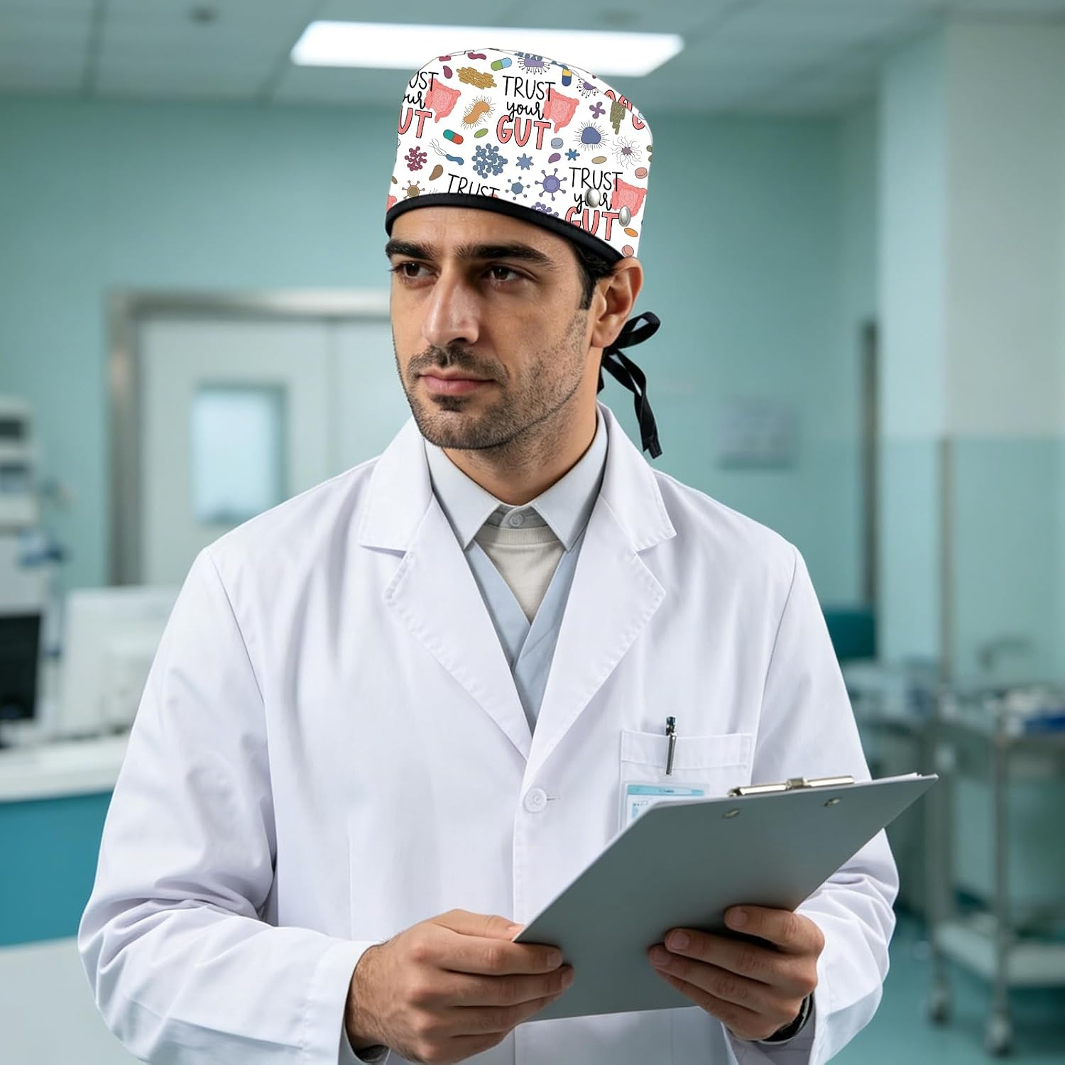 MBMSO Gastroenterologist Gifts Trust Your Gut Gastroenterology Scrub Cap Endoscopy Tech Gifts Colon Surgery Medical Work Cap