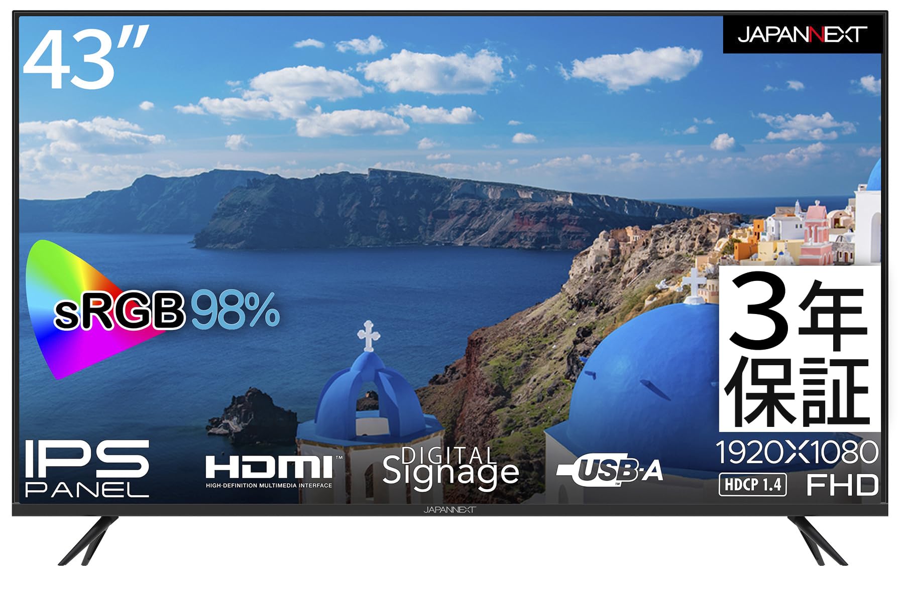 JAPANNEXT 液晶モニター 43インチ IPSパネル JAPANNEXT IPSパネル搭載43インチ大画面 フルHD(1920x1080) 液晶