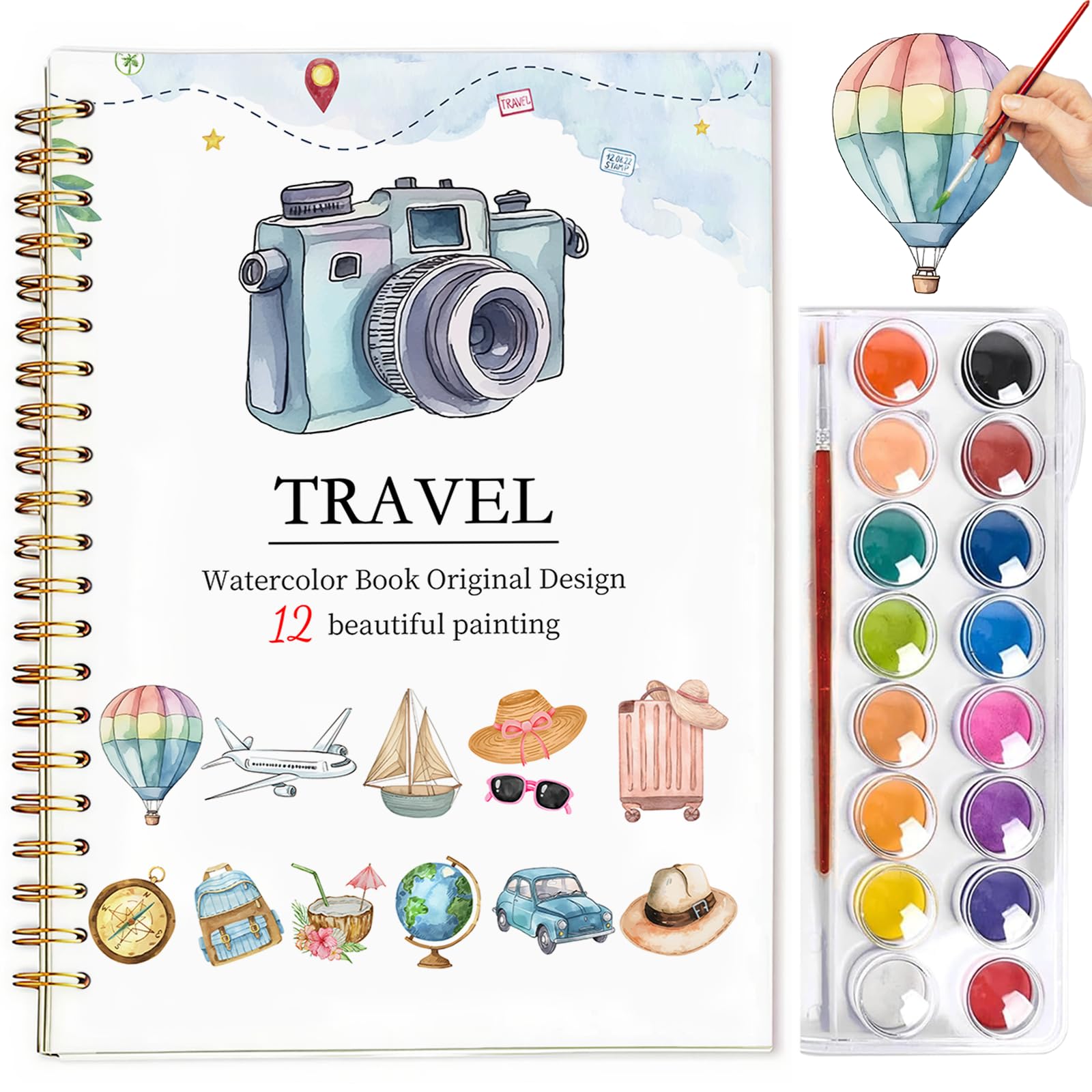 Easy Watercolor Workbook for Beginners - Flower Painting -17