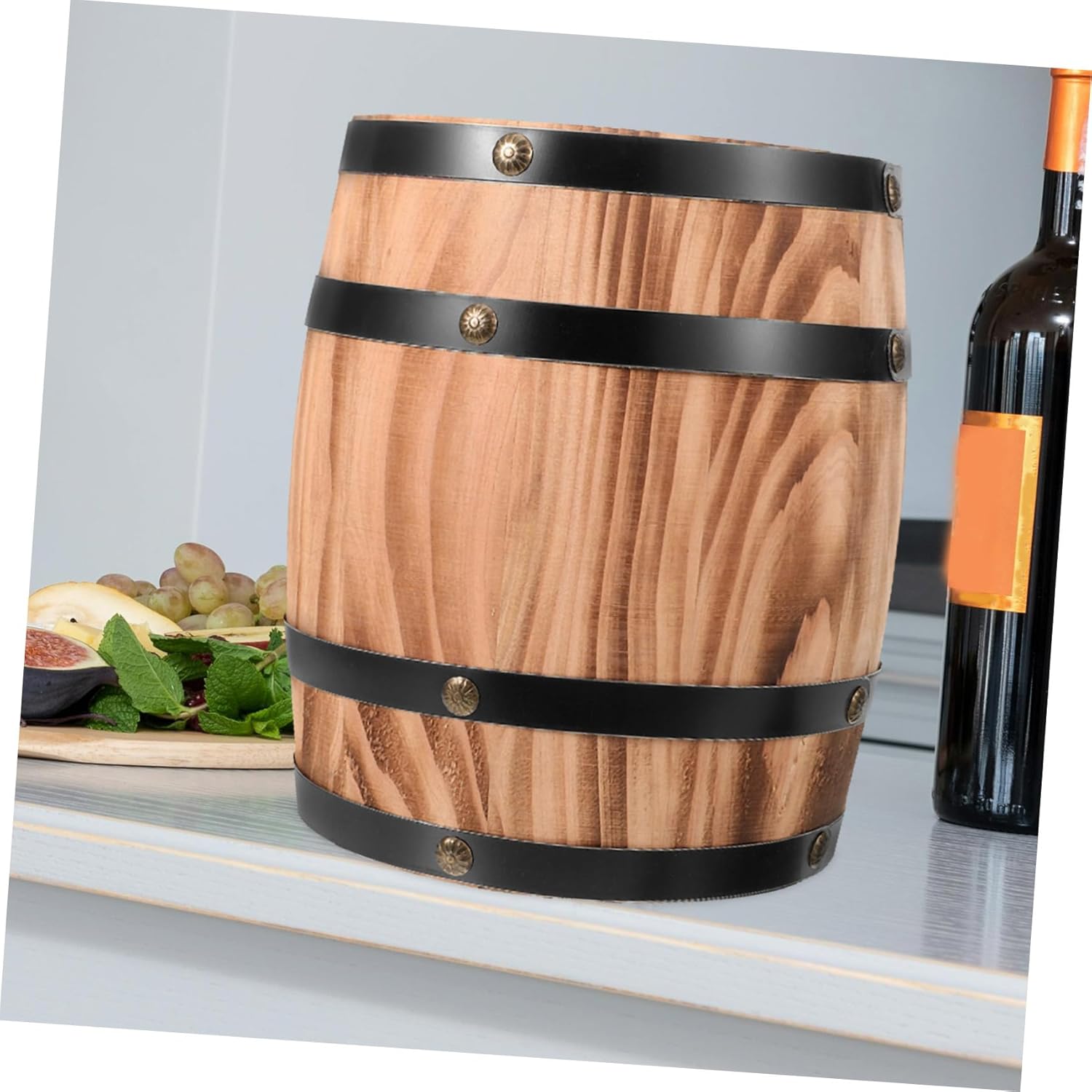 Realistic Oak Barrel Ornament Wood Wine Barrel Bar Landscaping Decor Unique Present