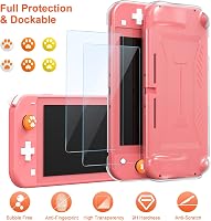 innoAura 17 az 1-ben Nintendo Switch Lite Tok Szett - Hordozható Táska, Játék Tárolás, Védőfólia, Állvány, Joystick Sapka Narancs 7