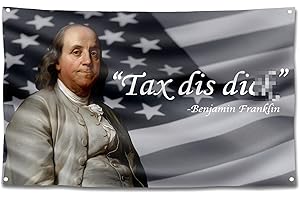 Funny Flag Wall Hanging - Franklin Flag Tax This Dick