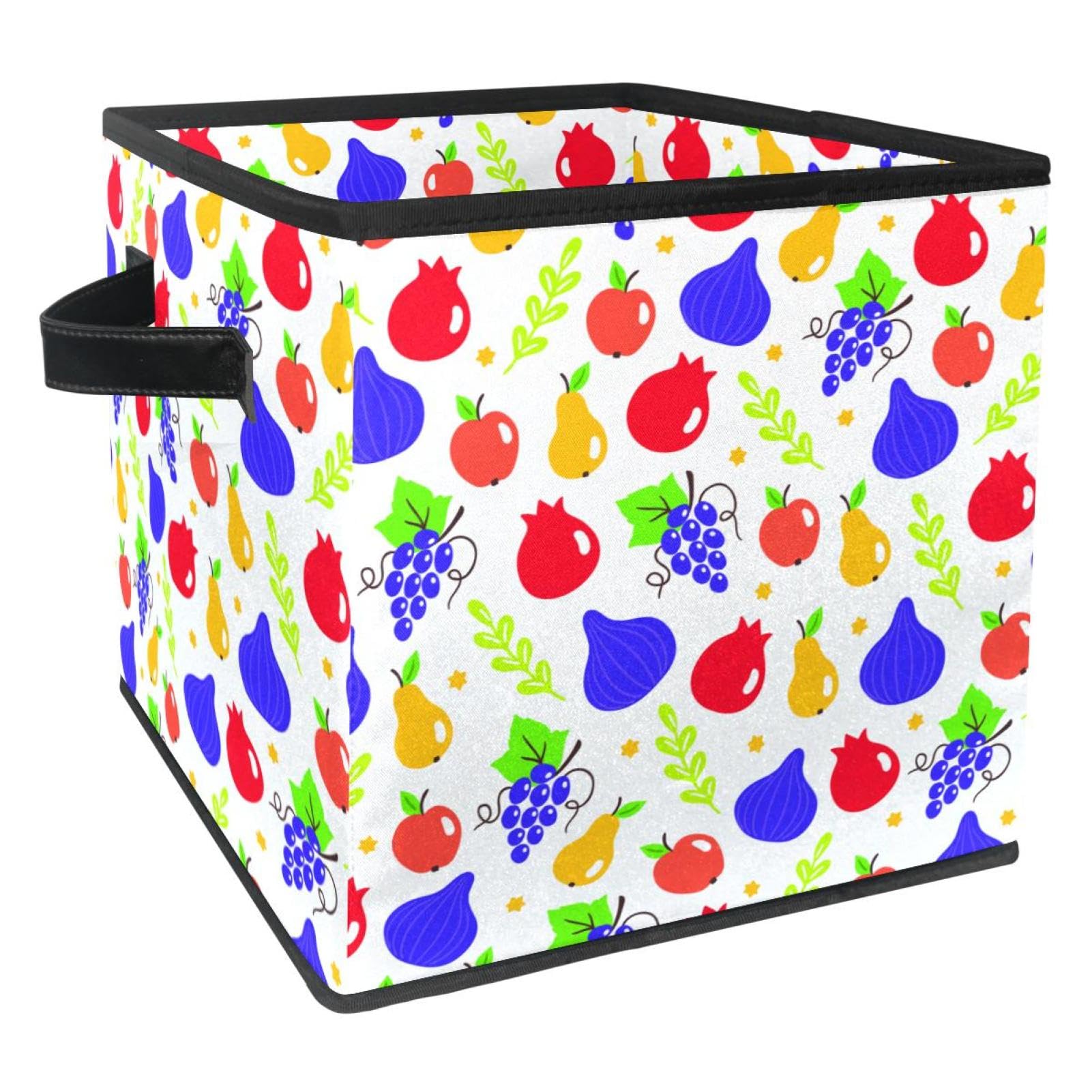 Boîte de rangement pour jouet et vêtement bac pliable en tissu rigide avec poignées solides