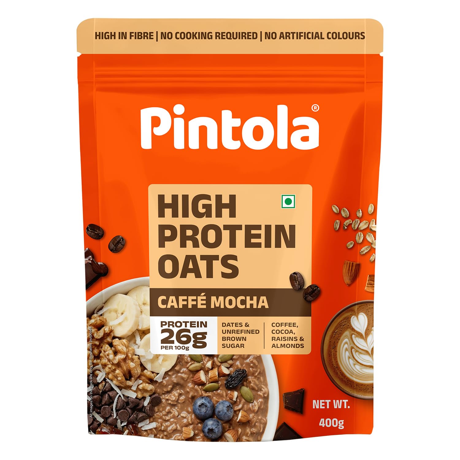 Pintola Caffè Mocha Oats 400g 26 g - Image 1
