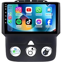 4Core + 32GB ROM Car Radio for Dodge RAM 1500 2500 2013-2018 9 Inches 1280 * 800 IPS Touchscreen Replacement Stereo with Wireless CarPlay Android Auto Bluetooth GPS WiFi FM SWCOnly fit Manual AC
