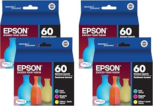 Epson 60 DURABrite Ultra Ink Standard Capacity Color Combo Pack (T060520-S) Works with Stylus C-68, C-88, C-88+, CX-3800, CX-3810, CX-4200, CX-4800, CX-5800F, CX-7800 (Pack of 4)