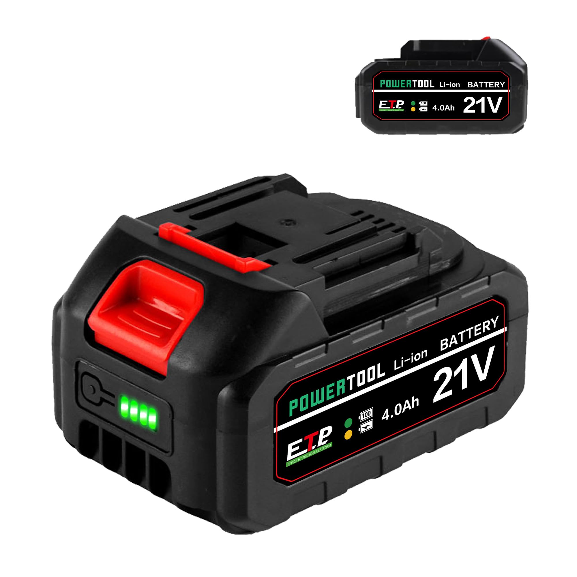 ALLEN ADMONDS 4.0Ah Replacement Lithium Battery for 21V Makita Battery Power Tools, Impact Wrench, Pruning Shears, Leaf Blower, etc