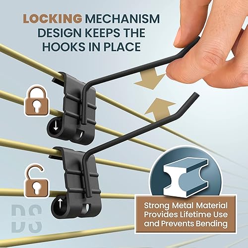 Miniatura 6 de DS THE DISPLAY STORE Exhibición de joyería negra para vender con 26 ganchos, organizador de joyas, exhibición de pendientes para la venta, soporte