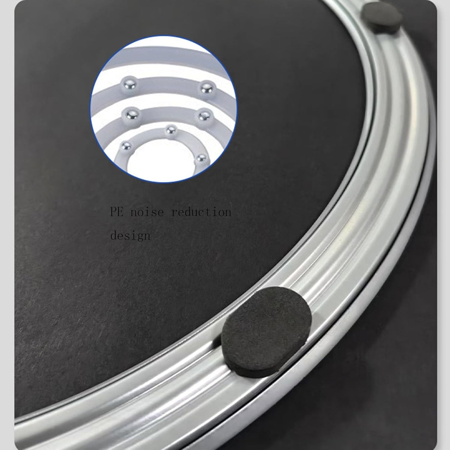 Solid Wood Dining Table Turntable Base with Bearings, Suitable for diameters of 30-60CM, Sturdy and Durable.(40cm)