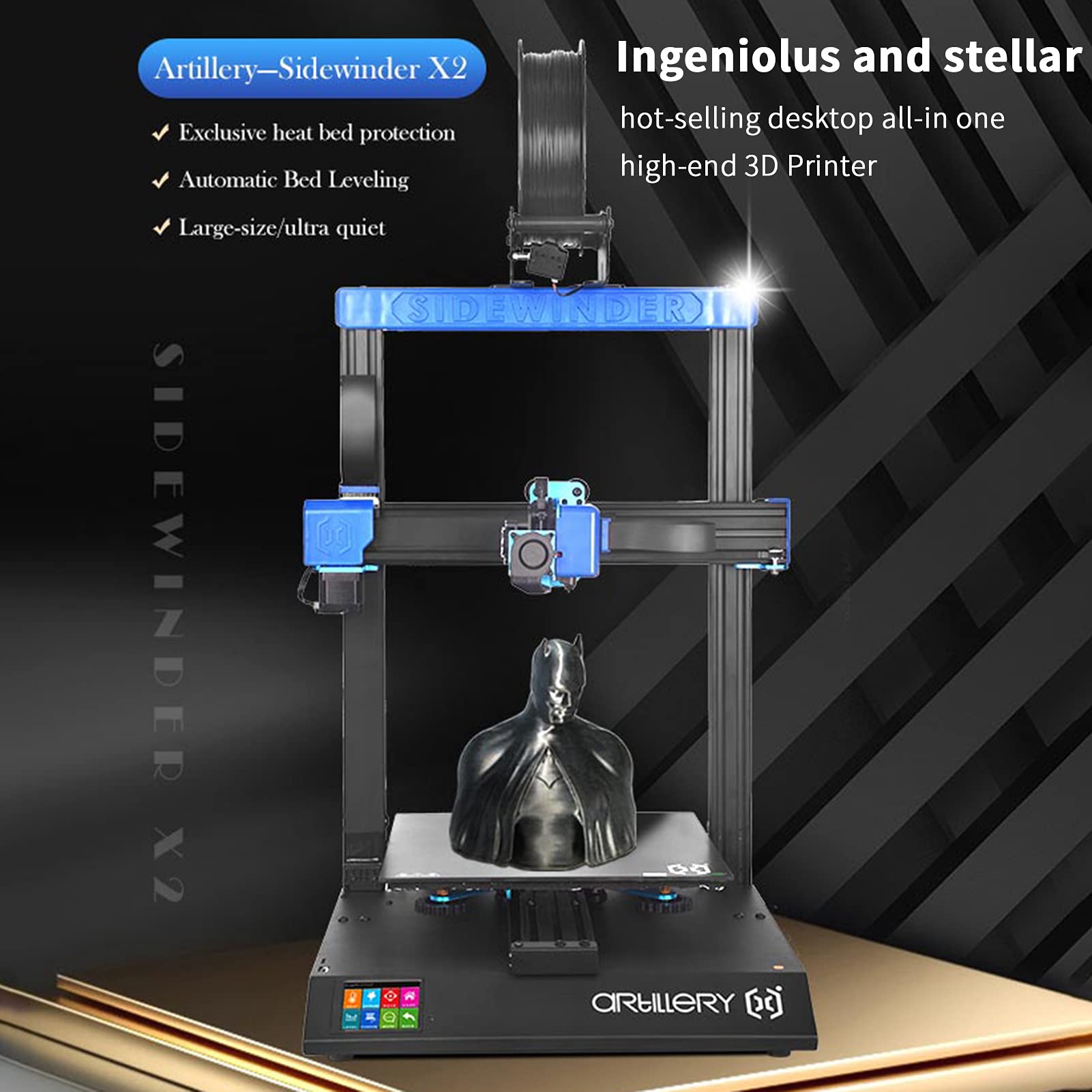 JUNZAI 3D Printer Artillery Sidewinder-X2 300x300x400mm Printing