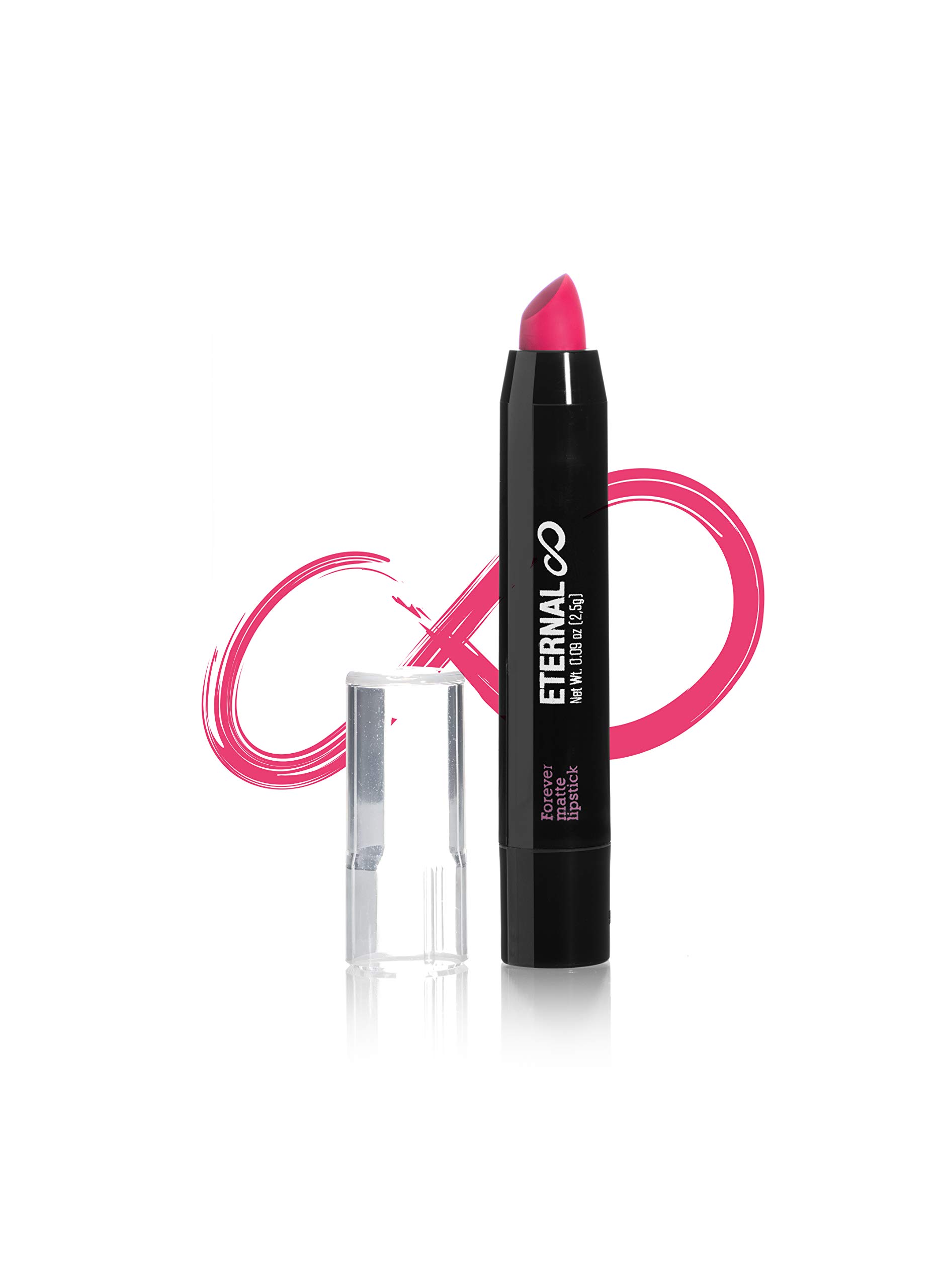 Eternal Forever Matte Lipstick Collection – Anti-Feathering, Creamy, Longwear Professional Makeup with Velvet Finish – Modern Colors and Shades with Strong Pigments (Hot Pink)