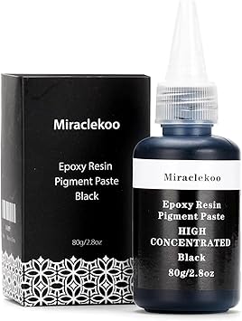 High Concentrated Black Epoxy Resin Pigment Paste 2.8oz,Opaque Black Epoxy Dye Colorant for Art, River Table, Jewelry Making, Coasters