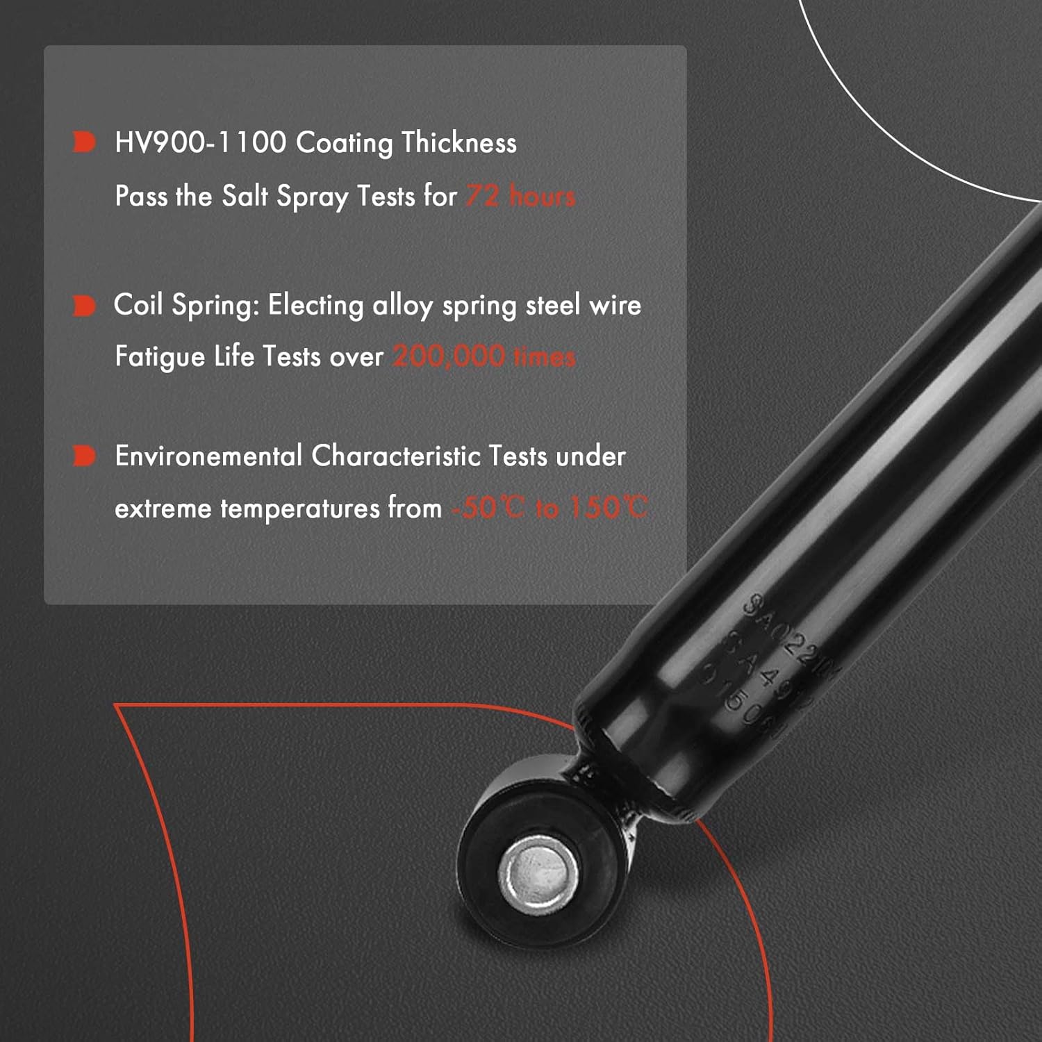 A-Premium Rear Pair (2) Shock Absorber Compatible with Volvo V70 2008-2010 L6 3.2L, XC70 2008-2016, Driver and Passenger Side