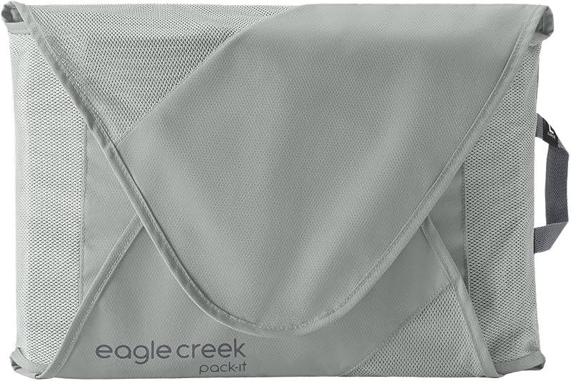 Carpeta para ropa Pack-It Reveal, grande, gris tormenta | Bolsa de viaje para ropa con alas de compresión para maximizar el espacio para el equipaje, cómoda asa superior, material de secado rápido
