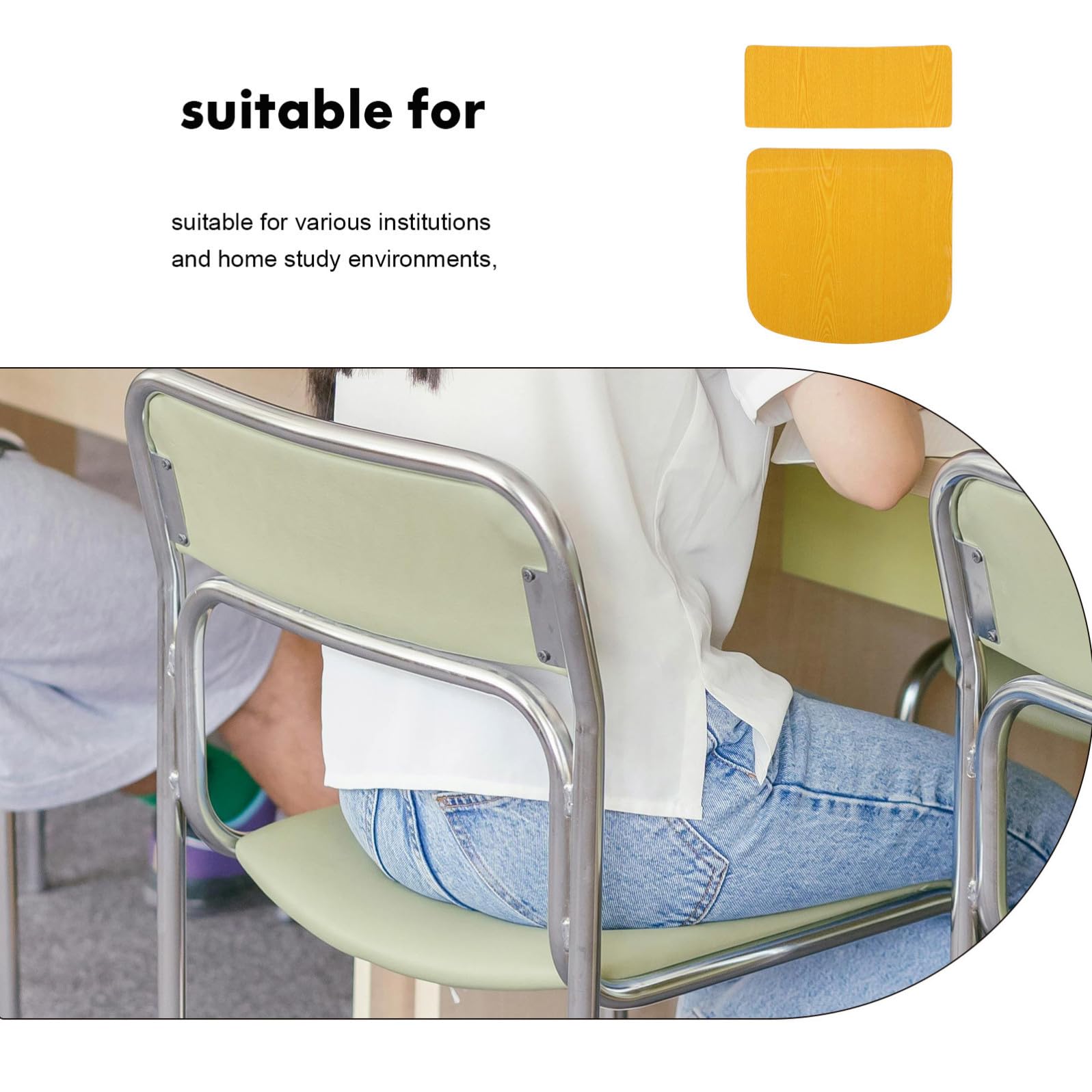 balacoo Ricambio Braccioli Sedie e Supporto Ergonomico la Schiena in Legno per Sedia per Scrivania, Accessori Student, per Festa Scuola Decor e Ambiente Casa