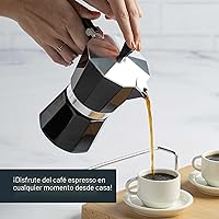 Vista 2 de Primula Cafetera Clásica para Estufa de Espresso y Café, Olla Moka para Preparar Café Italiano y Cubano, Cafetera Greca, Cafeteras, para 6 Tazas