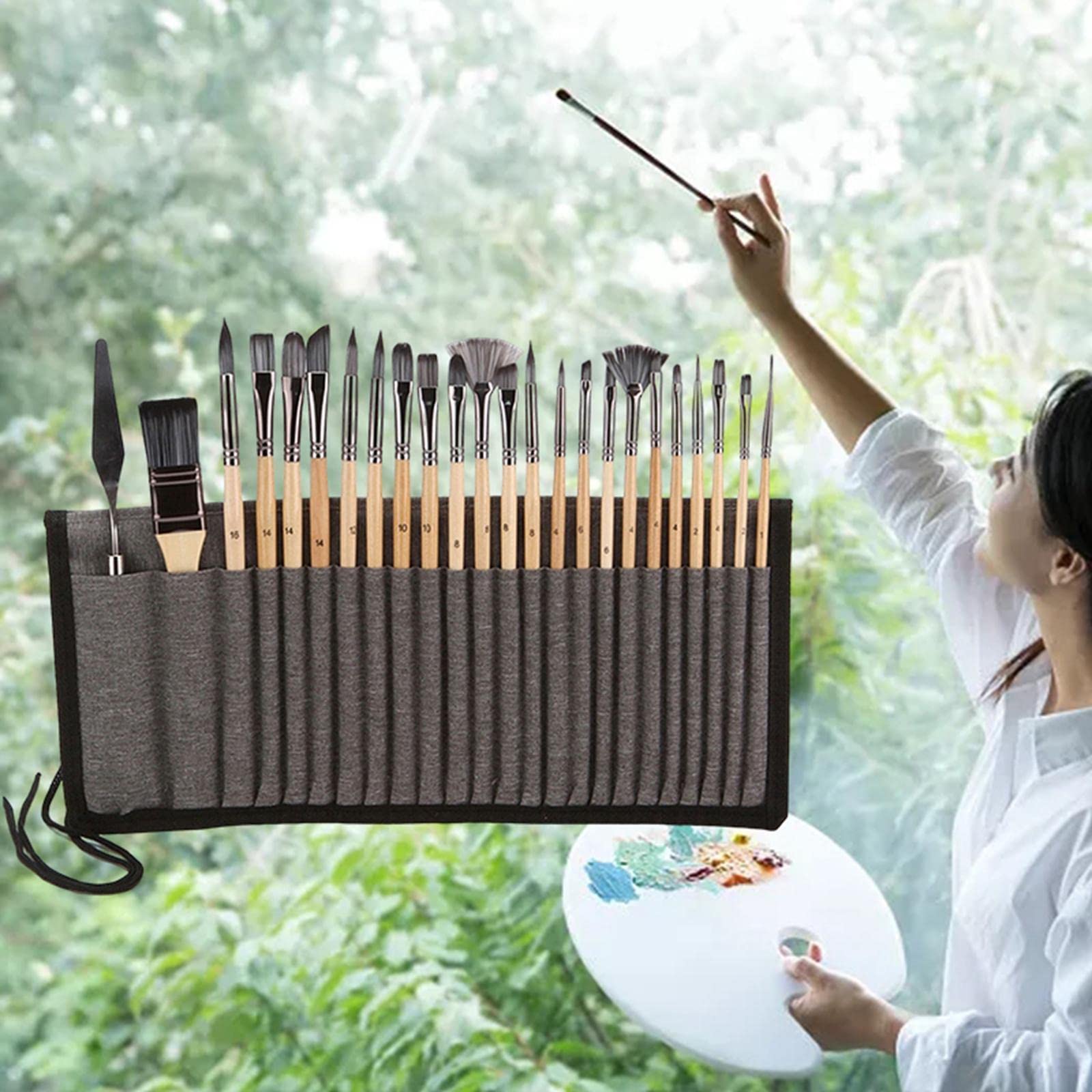 Colcolo 24 Teiliges Professionelles Pinselset für Aquarell Anfänger