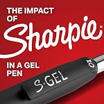 Sharpie S-Gel, Stylos à gel, point moyen (0.7 mm), stylo à gel d'encre bleue, 12 Nombre