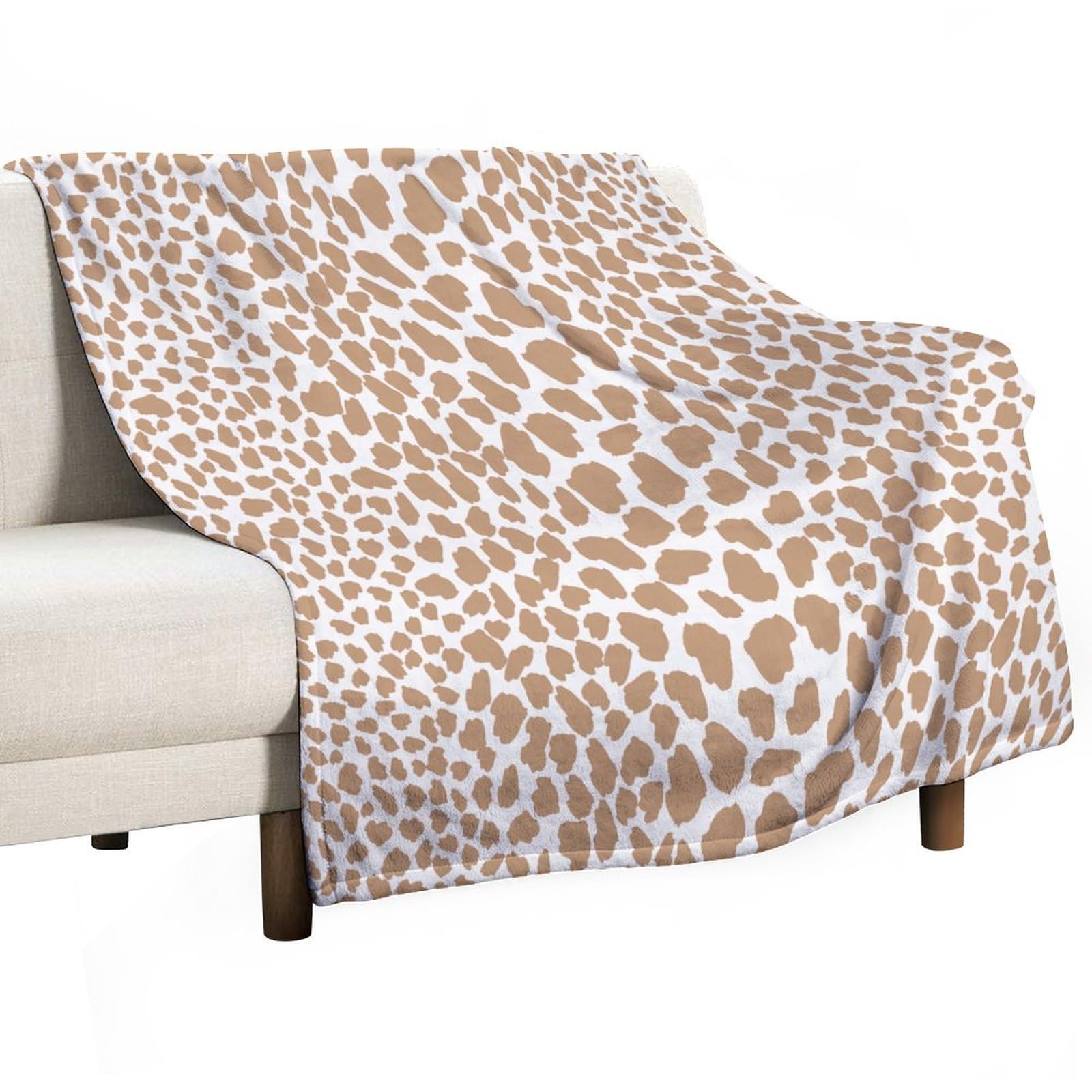 Couverture polaire tigre à pois grand format en tissu flanelle premium hypoallergénique