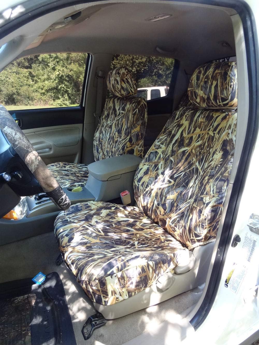 Durafit Seat Covers,T914 SA C Made to fit Tacoma SR5 Front Bucket Seat Covers in Savannah Camo Endura Without Airbags in Seats