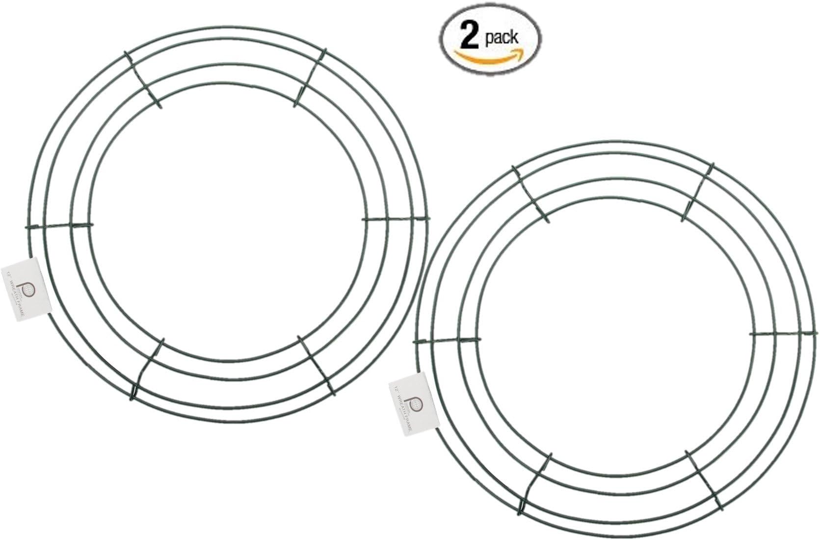 Wire Wreath Frame 12"-Green (2 pack)