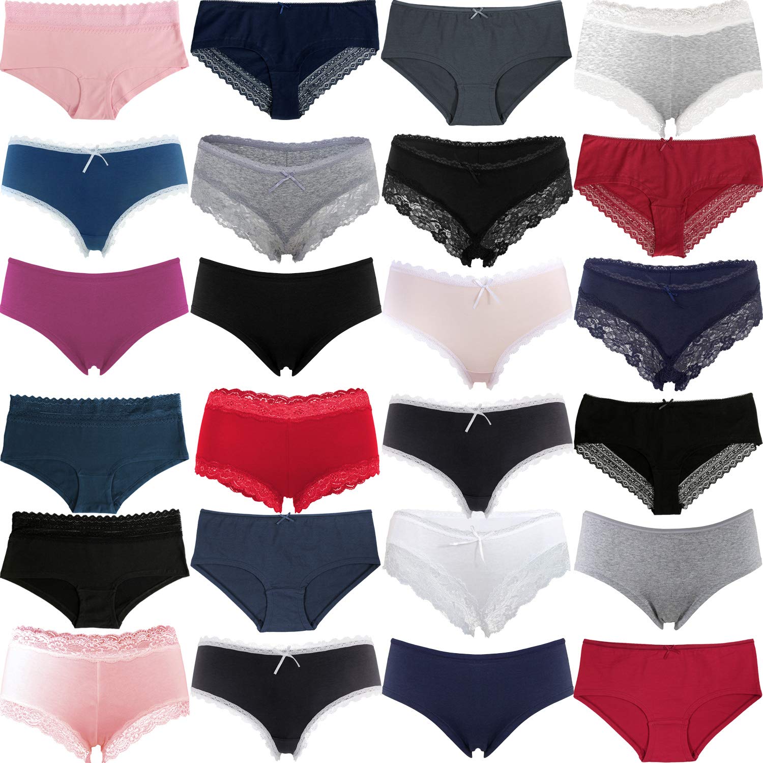 Fabio Farini 5/10/15/20 Damen Pantys Hipster mit und ohne Spitze