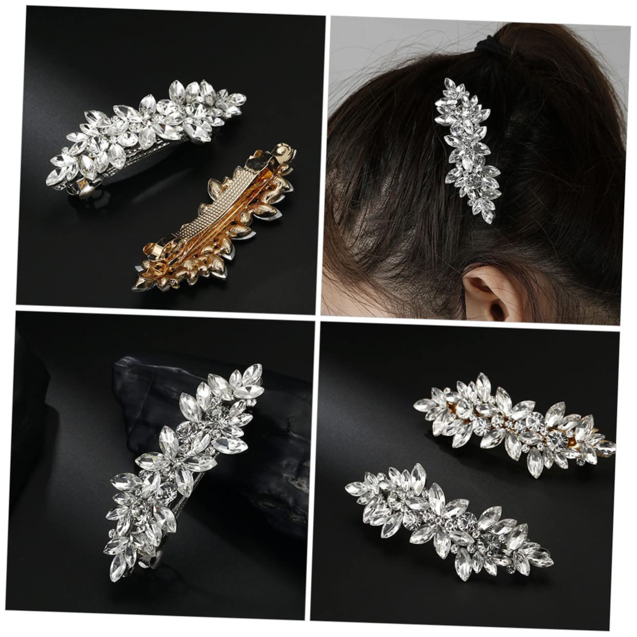 Mikinona 6piezas Horquillas De Rhinestone Para Mujer Accesorios De Pelo Elegantes De Para