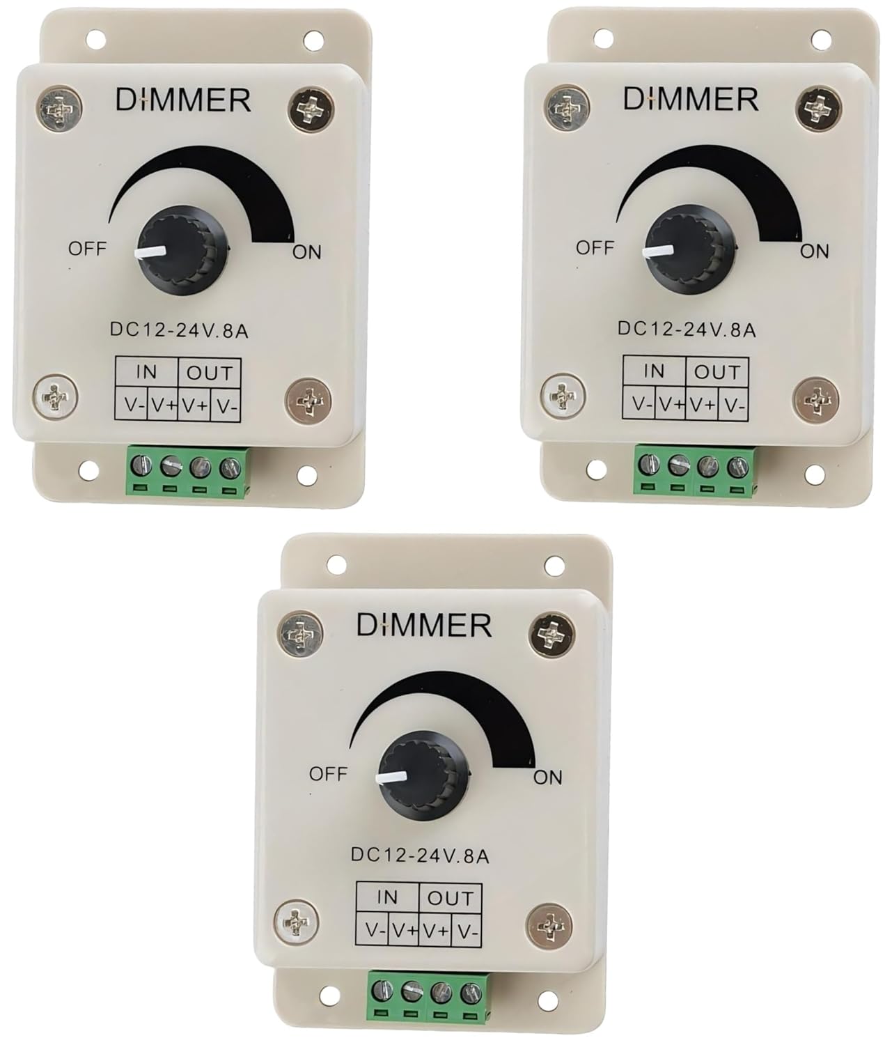 VEGOATY PWM LED Dimmer 12-24V Mit USB-Schnellladeport - Stufenlose Helligkeitsregelung Für Wohnmobile, Boote & Mehr