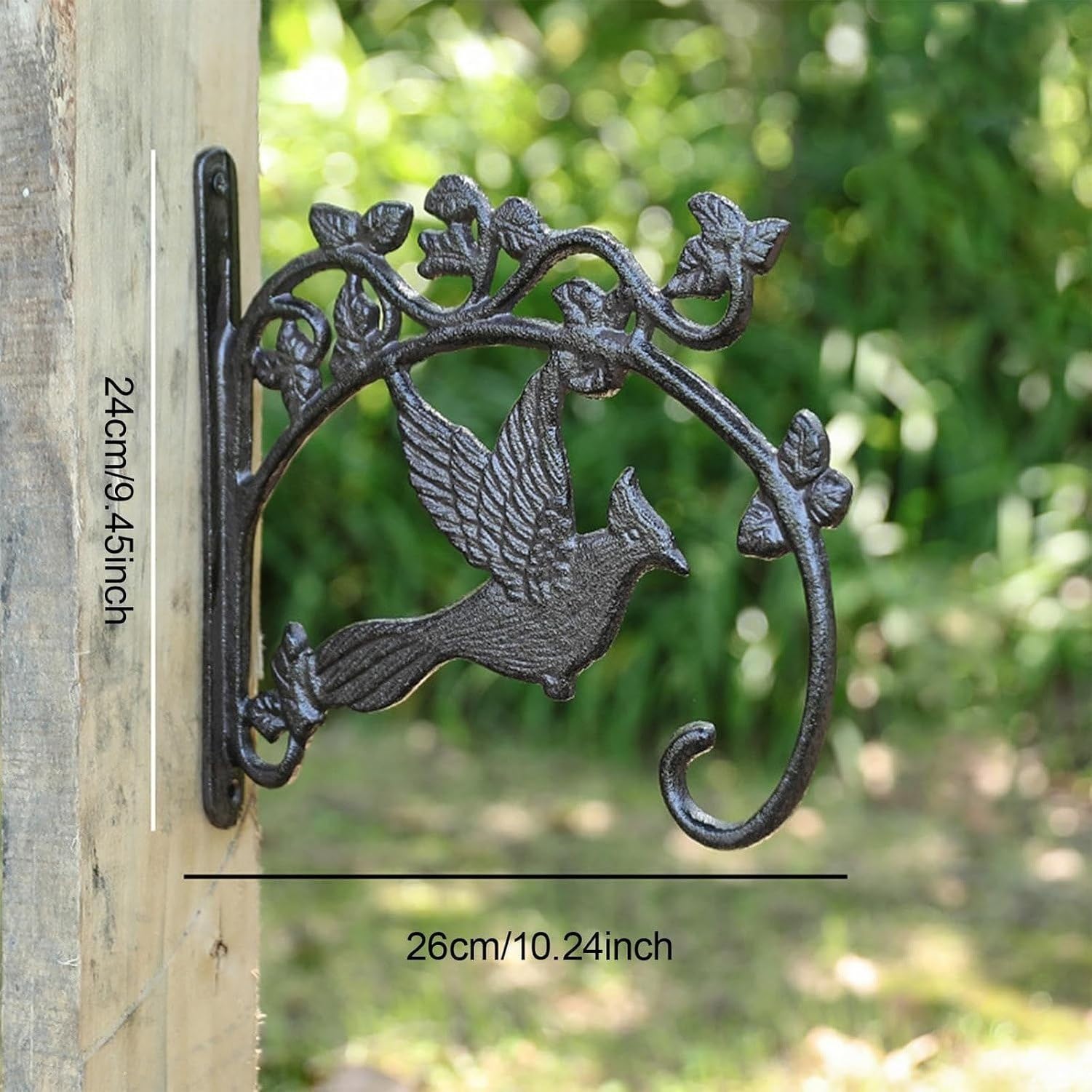 Soportes de Plantas Colgantes de Metal Decorativo para Exterior, Ganchos de Pared para maceteros de balcón, cestas y macetas de plástico, Kingfisher