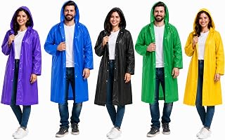 BENAVJI Disposable Raincoat for Men & Women | Reusable Waterproof Hooded Rain Coat | Lightweight Travel Rai... — Raincoats
