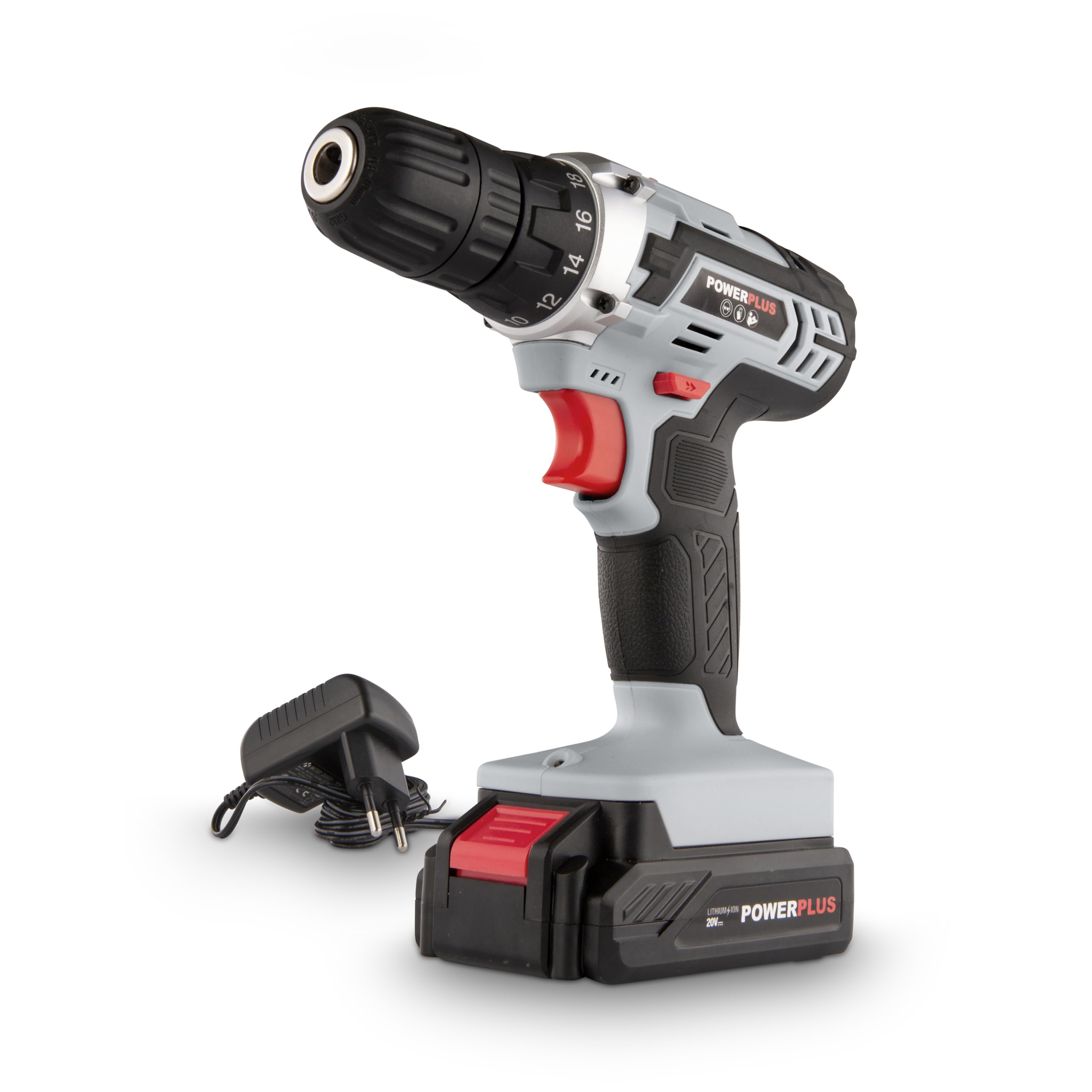 POWERPLUS POWC1071 - Taladro a batería 20v litio