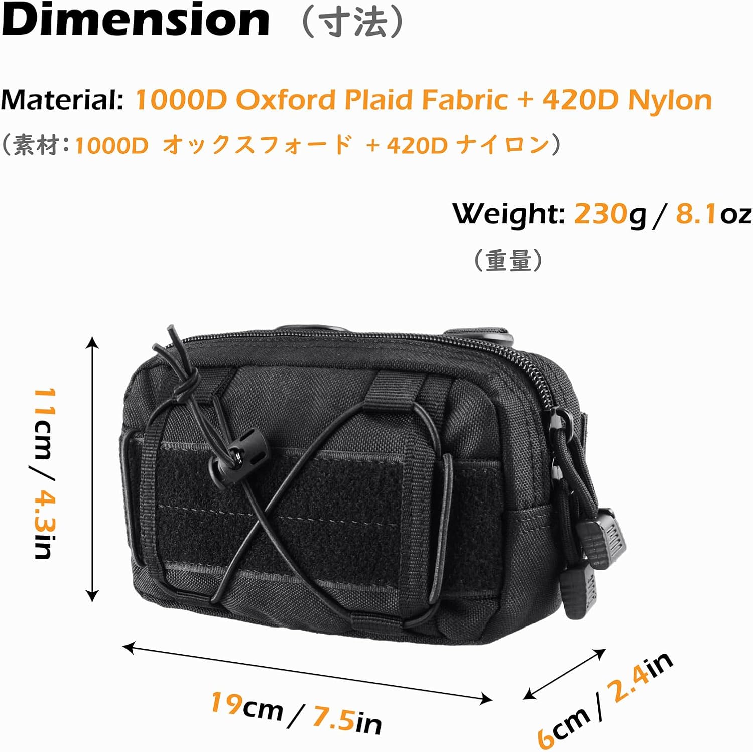 TRIWONDER Molle Pouches Tactical Admin EDC Gear Utility Pouch Waist Bags for Small Tool Horizontal Modular Organization