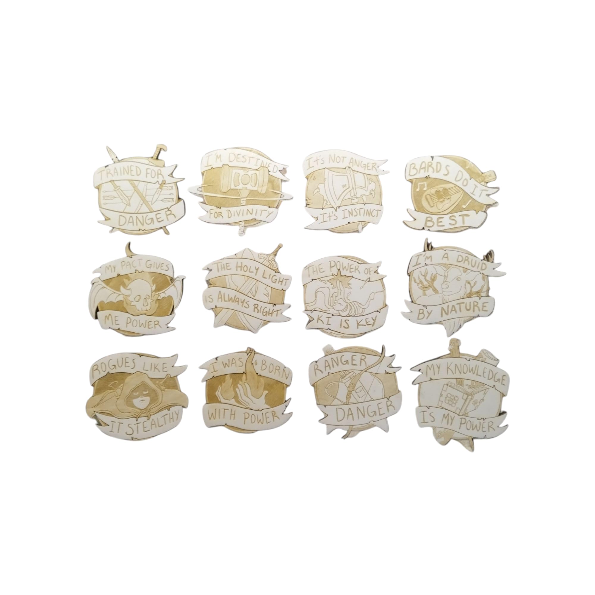 Dessous de verre en bois lot de 12 pour tasses et verres de table 8,9x8,9 cm